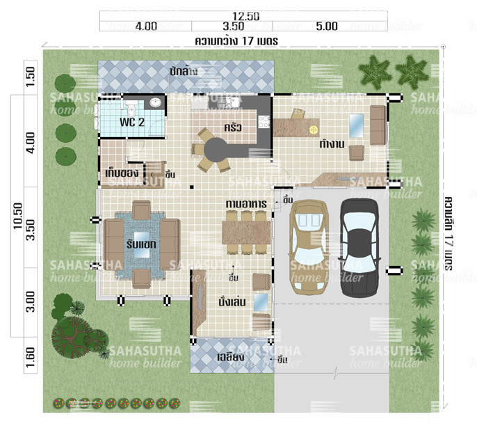 แปลนบ้านสองชั้น สไตล์ Modern